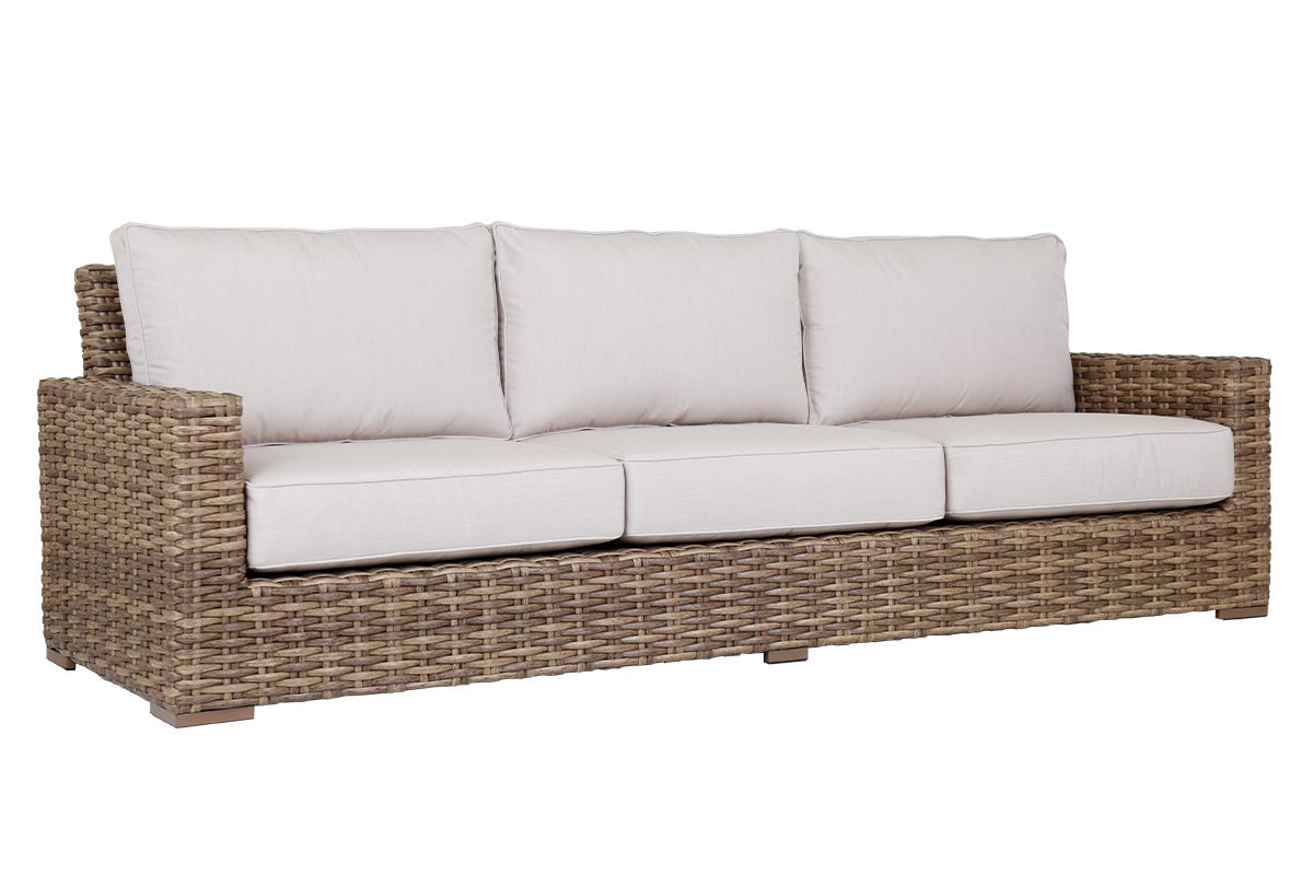 Sunset West / Hooker Furnishings Outdoor Havana Sofa in Canvas Flax w/ Self Welt available through Urban Country